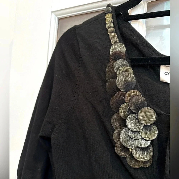 Vintage An Original Milly Of New York Cardigan Sweater Gold Embellishment Size M - Picture 8 of 15